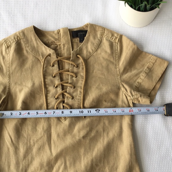 J. Crew Cargo Dress Lace Up V-Neck, Size 0 - Picture 9 of 16